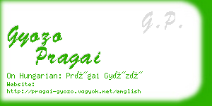 gyozo pragai business card